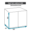 SZAFKA OPTISET 200 CZARNA