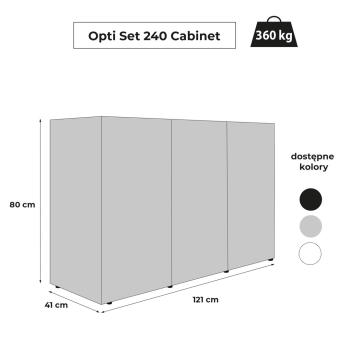 SZAFKA OPTISET 240 SZARA