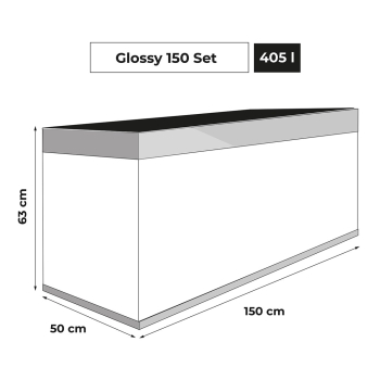 ZESTAW AKW. GLOSSY ST 150 D&N SZARY