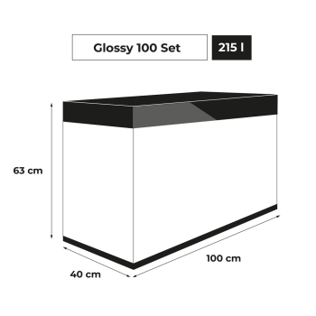 ZESTAW AKW. GLOSSY ST 100 D&N CZARNY