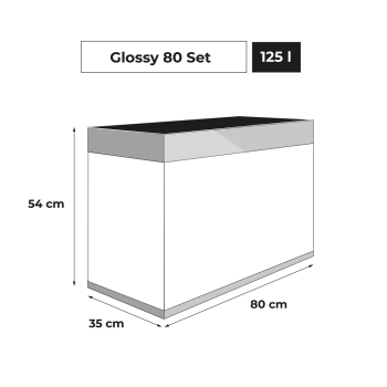 ZESTAW AKW. GLOSSY ST 80 D&N SZARY