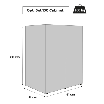 SZAFKA OPTISET 130 SZARA