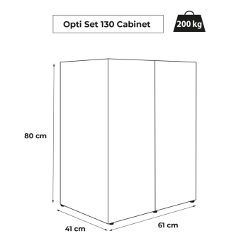 SZAFKA OPTISET 130 BIAŁA
