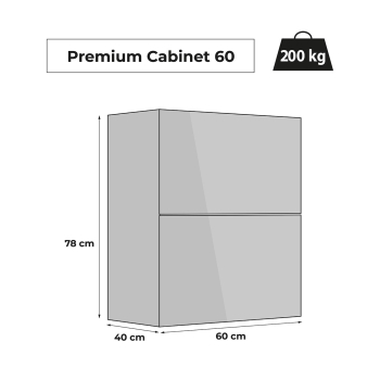 SZAFKA PREMIUM 60 SZARA