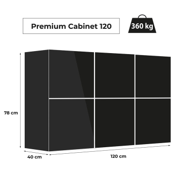 SZAFKA PREMIUM 120 CZARNA