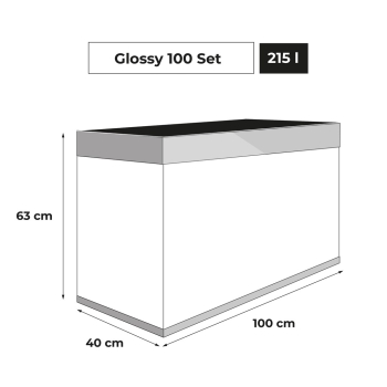 ZESTAW AKW. GLOSSY ST 100 D&N SZARY