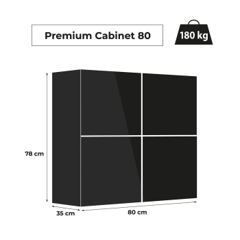 SZAFKA PREMIUM 80 CZARNA