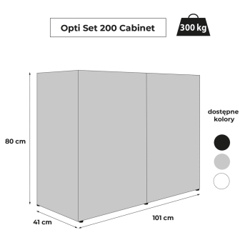 SZAFKA OPTISET 200 SZARA
